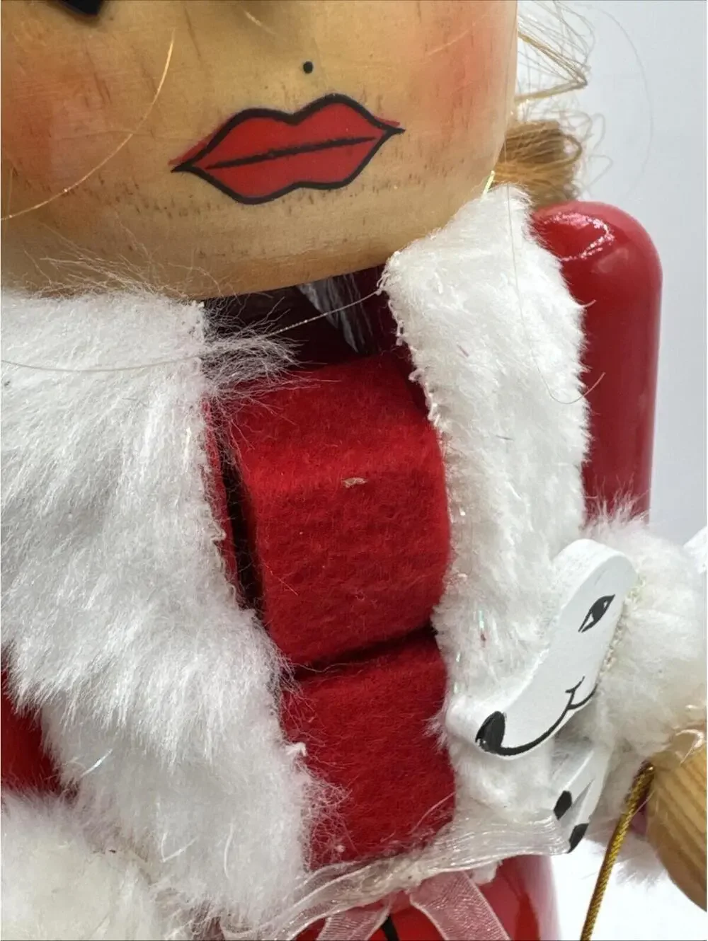 2012 Target 14” Shopping Girl Holding Bags White Dog Nutcracker Christmas